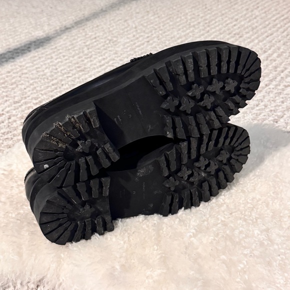 Reformation Agathea Black Chunky Platform Lugsole Penny Loafers in Size 7.5 - Picture 10 of 10